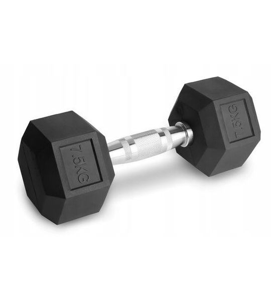 Gegoten Halter 7,5kg - Rubberen Hexagonale Handhalter voor Krachttraining