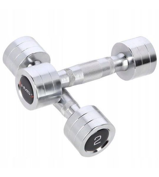 Chromen Halters 2 x 2 kg - Kracht- en Fitnesstraining