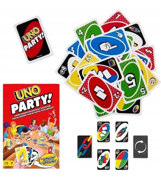 UNO Party kaartspel voor 6-16 spelers - Spannend familie- en groepsspel