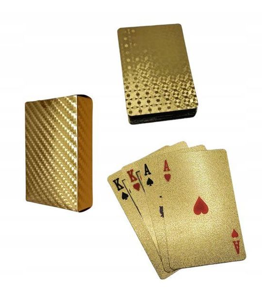 Luxe Gouden Speelkaarten DIKOM Poker - Oud Geld Vintage Stijl