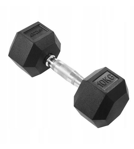 Halter 10kg - Rubberen Gietijzeren Dumbbell voor Krachttraining