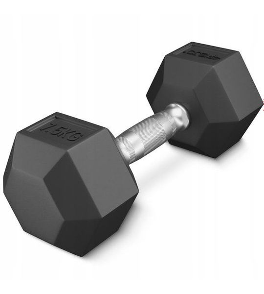 4FIZJO Gevulkaniseerde Halter 7,5 kg - Hexagonaal & Antislip