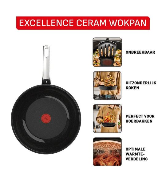 Tefal Wokpan 28 cm Pan Zwart
