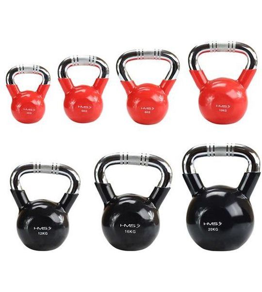 HMS KTC Serie - Kettlebell - 10 kg - Ergonomische Greep - Rood