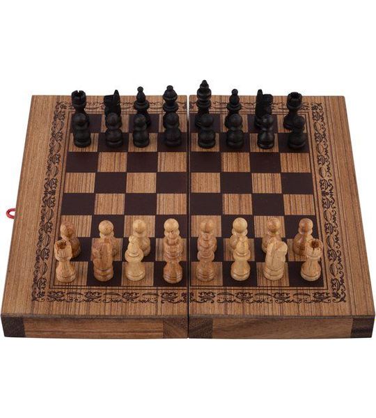 Schaak/backgammon - Opklapbaar - Medium - Longfield