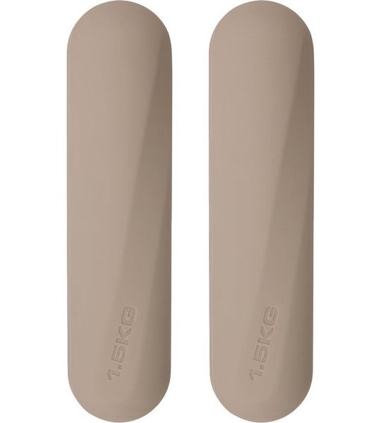 Manamove Dumbbells Set 2 x 1,5 kg - Siliconen Grip - Pilates - Taupe