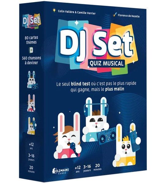DJ SET - GERONIMO GAMES - QUIZ MUSICAL - VERSION FR - 80 THEMES - PARTY GAME