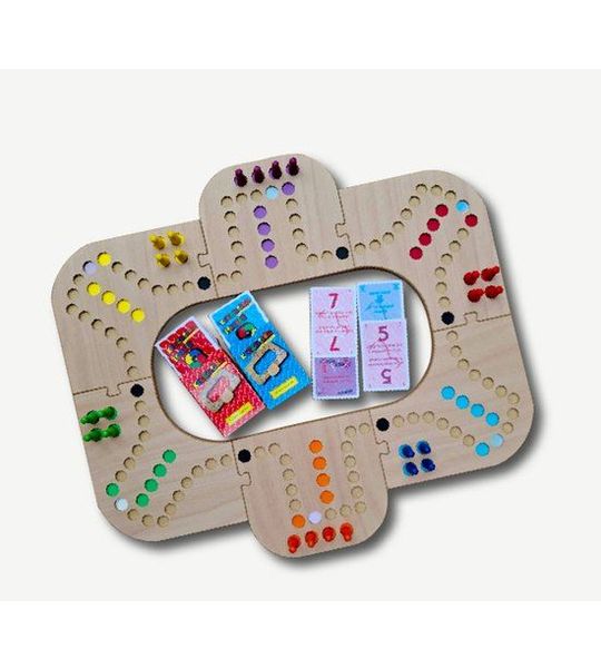 Tokken Bord De Luxe Hout – Tokkenspel – 4 of 6 Personen – Houten Bordspel