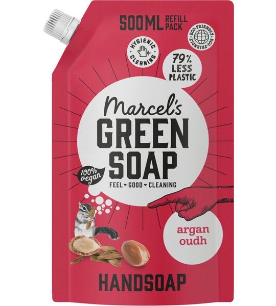 Marcels Green Soap Handzeep Argan en Oudh Navulling