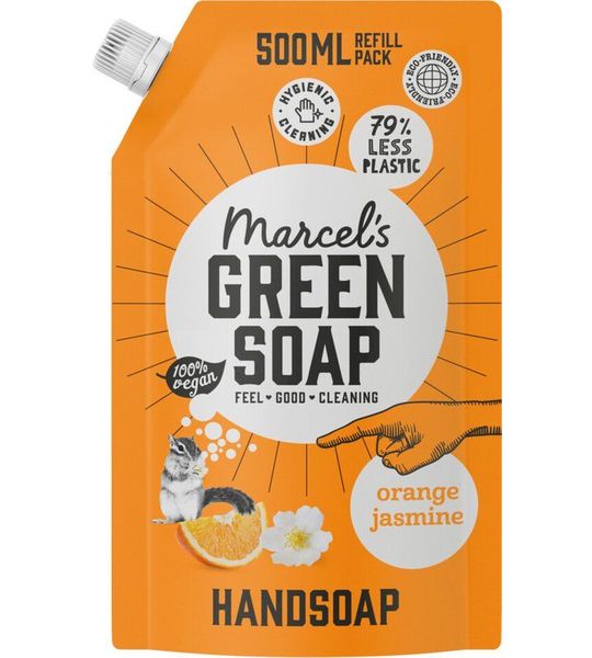 Marcels Green Soap Handzeep Sinaasappel & Jasmijn Navulling