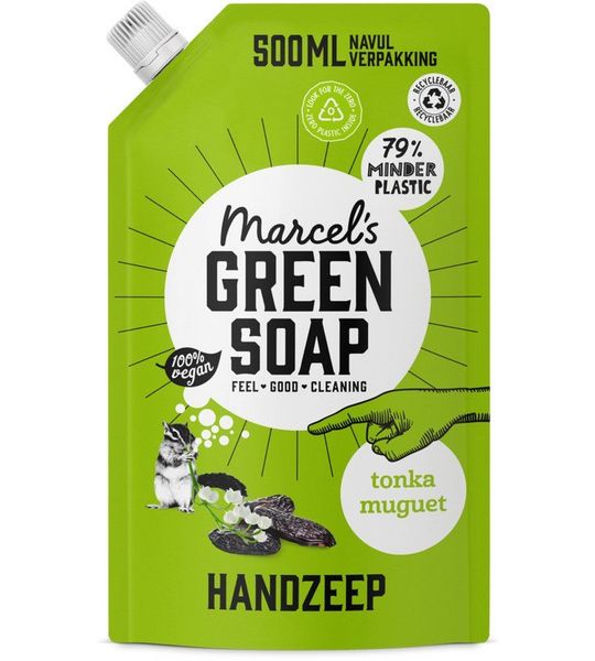 Marcels Green Soap Handzeep Tonka & Muguet Navulling