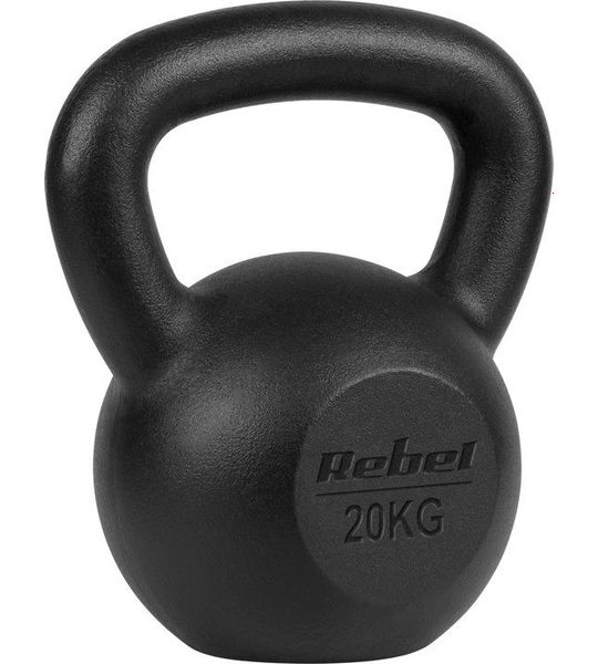 Rebel Active Serie - Gietijzeren Kettlebell - 20kg - Ergonomische Greep