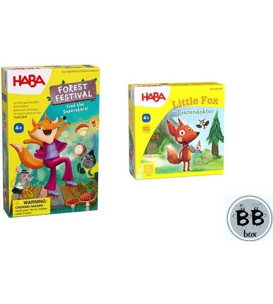 Haba - Set van 2 spellen - Vanaf 4 jaar: Forest Festival + Little Fox