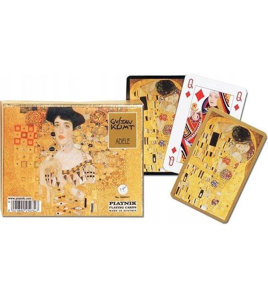Piatnik Speelkaarten Set Klimt Adela - 2 Talen in Gouden Doos