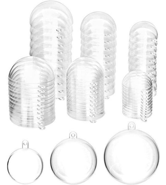 Transparante plastic ballen set voor creatieve projecten