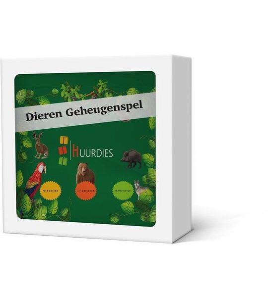 Geheugenspel Dieren - Kaartspel 70 kaarten - gedrukt op karton