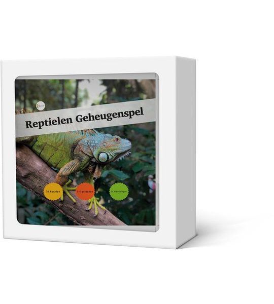 Geheugenspel Reptielen - Kaartspel 70 kaarten - gedrukt op karton