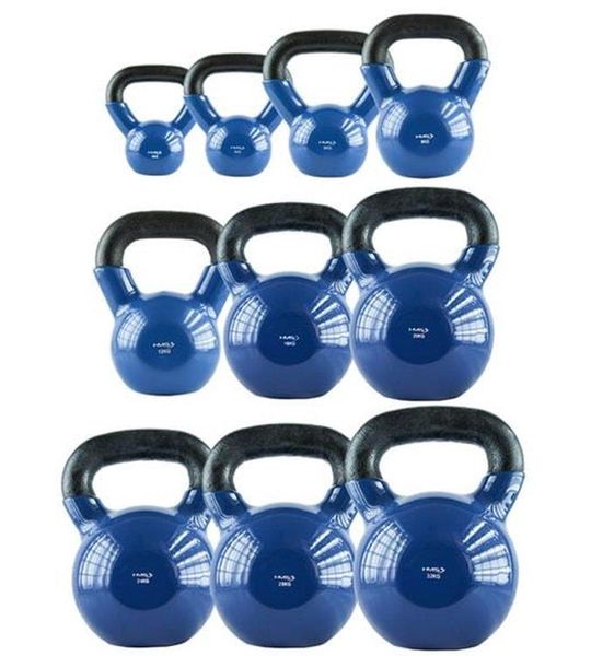 HMS KNV Serie - Kettlebell - 8 kg - Ergonomische Handgreep - Nikkelblauw