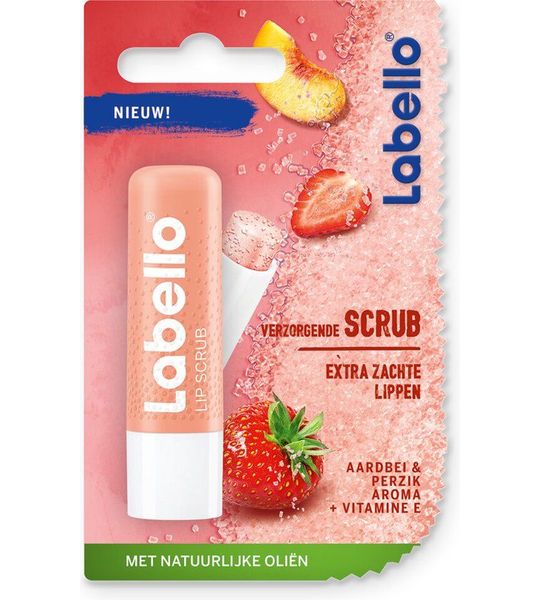 Labello Verzorgende Scrub Aardbei & Perzik