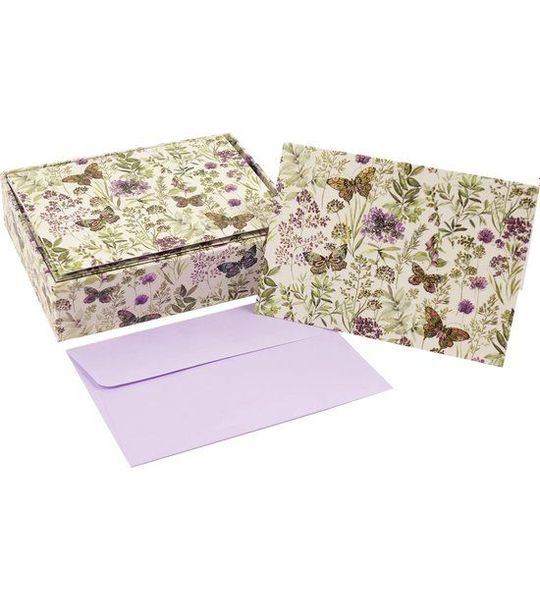 Amethyst Butterflies Note Cards