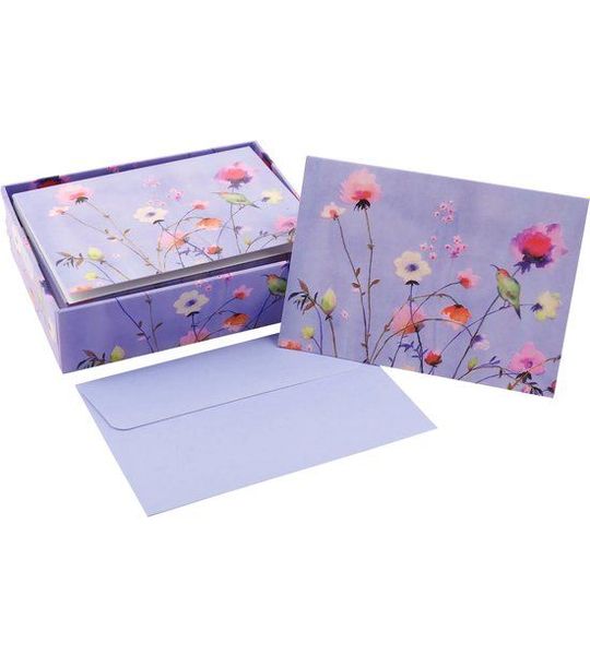 Lavender Wildflowers Note Cards