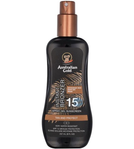 Australian Gold Instant Bronzer SPF15 Sunscreen Spray Gel