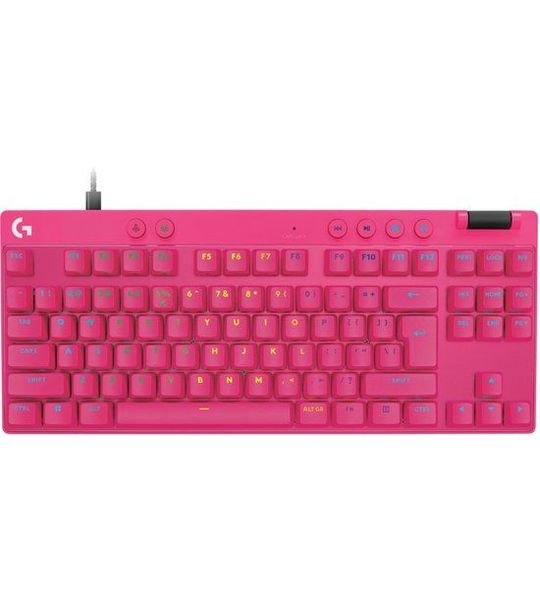 Logitech G Pro X Tkl Rapid Rgb Verlichting Bedraad Gamingtoetsenbord Magenta