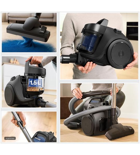 Bosch BGS05BA2HT Stofzuiger zonder zak Zwart