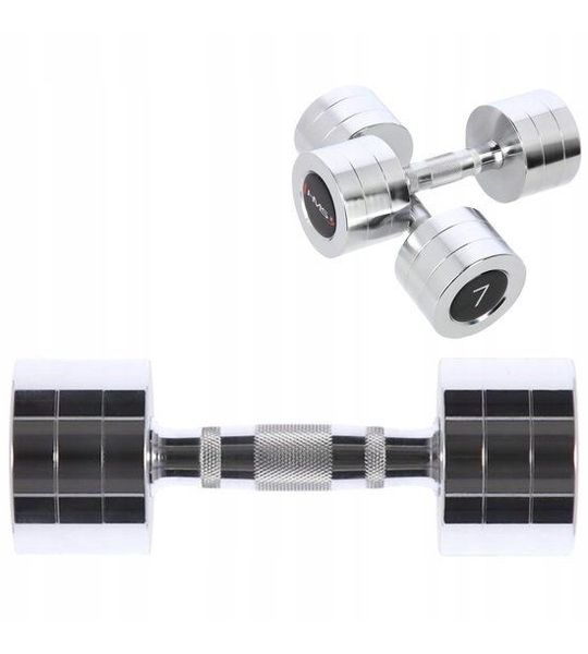 HMS CHD07 Chromen Halters 7 kg (2 stuks) - Fitness & Krachttraining