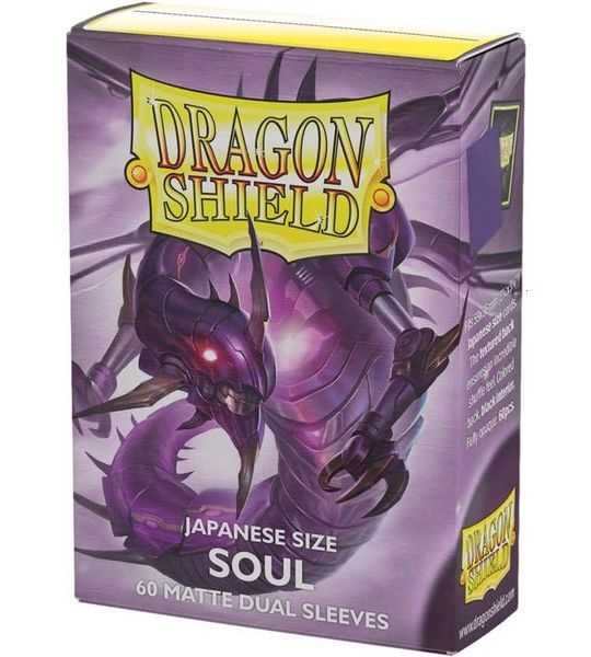 Asmodee kaarten sleeves Dragon Shield paars metallic 60 stuks TCG