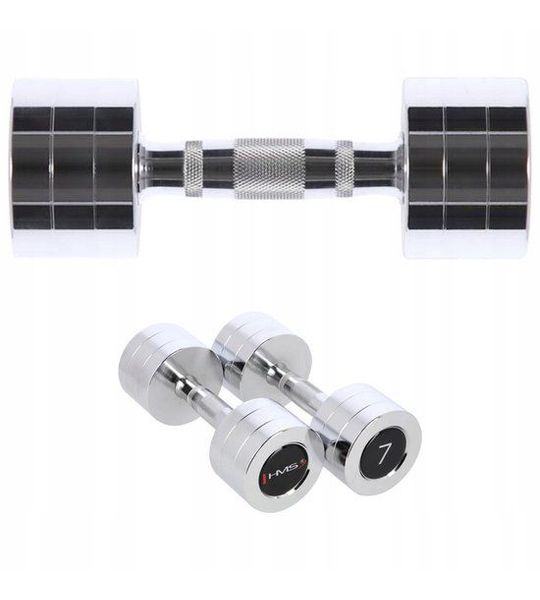 HMS Chromen Halters 2x 7 kg - Fitness & Krachttraining
