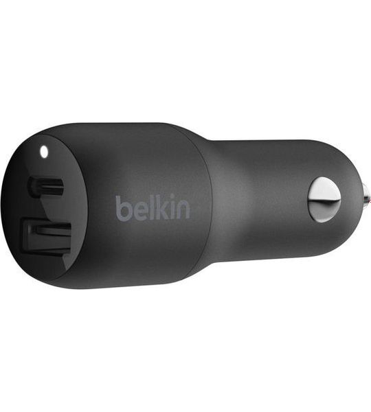 Belkin Duo Autolader USB C 20W + USB A 12W
