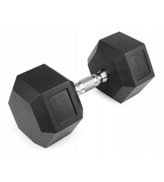 Merkloos Merkloze Halter 20kg Hexagonaal Gecoat voor Krachttraining
