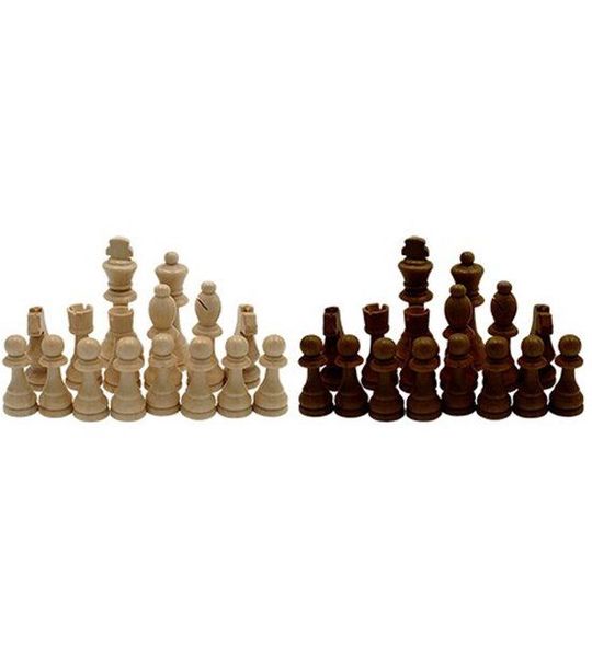Games Records Schaakhout 11 Cm (wit+zwart)