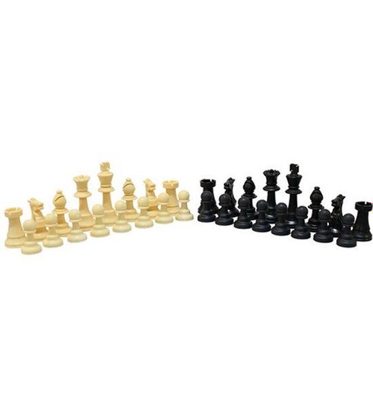 Speelstukken Schaak Pvc 9 Cm (wit+zwart)