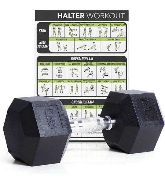 TYR® Dumbells - Fitness Gewichten - Gewichten - Zwart - 31cm x 13cm x 13cm