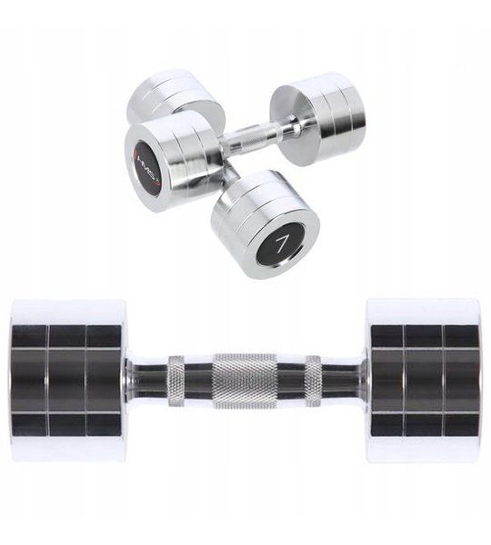 HMS CHD07 Chromen Halters Set 2x 7 kg - Fitness & Krachttraining