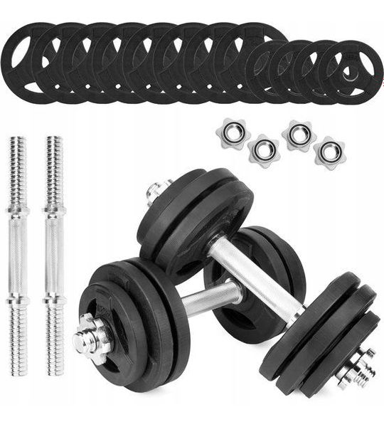 Merkloos Verstelbare gietijzeren halters set 2x15kg, 30kg totaal gewicht