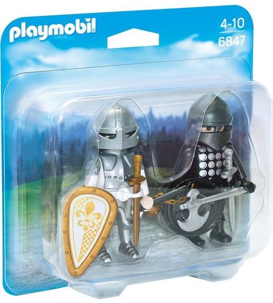 PLAYMOBIL Duopack zwarte en zilveren ridder - 6847