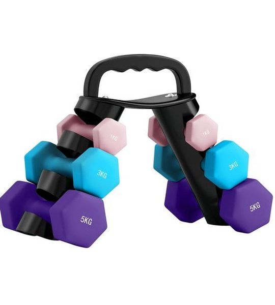 MODFU-Halterset-Opbergrek-Verstelbaar-Gewicht-Hexagonaal-Multicolor