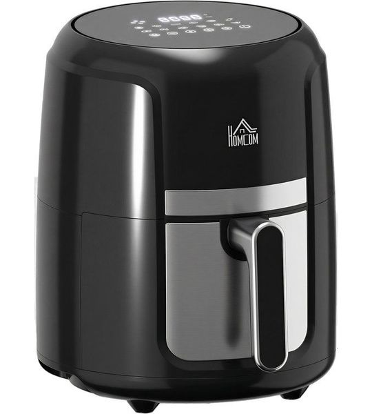 HOMCOM Airfryer - Staal - 34,2 x 25,6 x 31,8 cm - Zwart