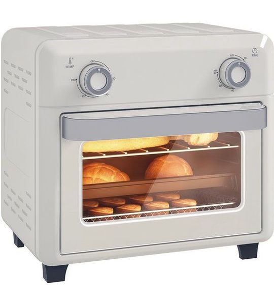 HOMCOM Airfryer Oven - Metaal - 32x27,2x29,8cm - Crème