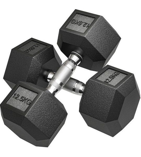 MODFU - Halters - Zeshoekig - Gietijzer - Zwart - 2 X 12,5 Kg