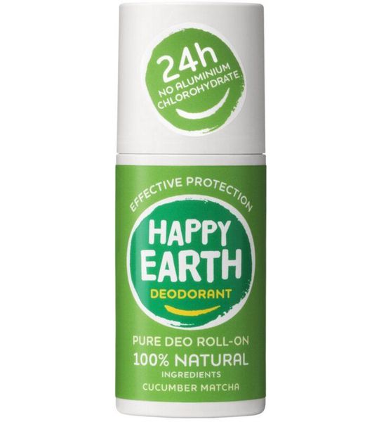 Happy Earth Pure Deo Roll-On Cucumber Matcha