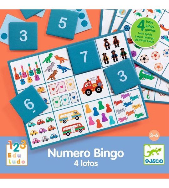 Djeco | Numero Bingo 4 lottospellen