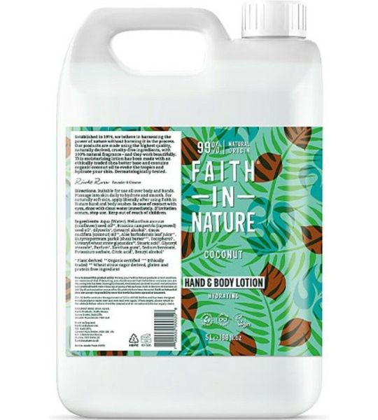 Faith in Nature Hand & Body Lotion Coconut Navulverpakking