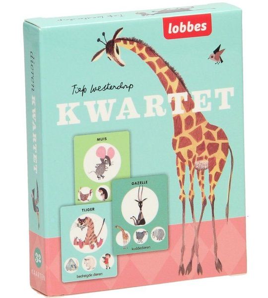 Lobbes Kwartetspel Dieren van Fiep Westendorp