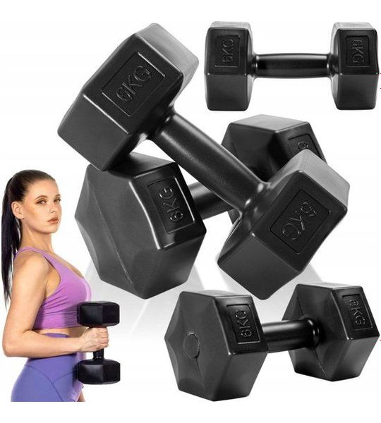 Kronos Halter Set 2x6 kg - Duurzaam voor Krachttraining Thuis