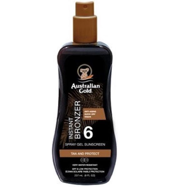Australian Gold Instant Bronzer SPF6 Sunscreen Spray Gel