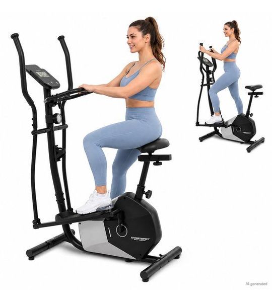 Christopeit - Crosstrainer CT 6 - 2-in-1 hometrainer voor thuis